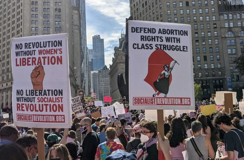 protest voor het recht op abortus